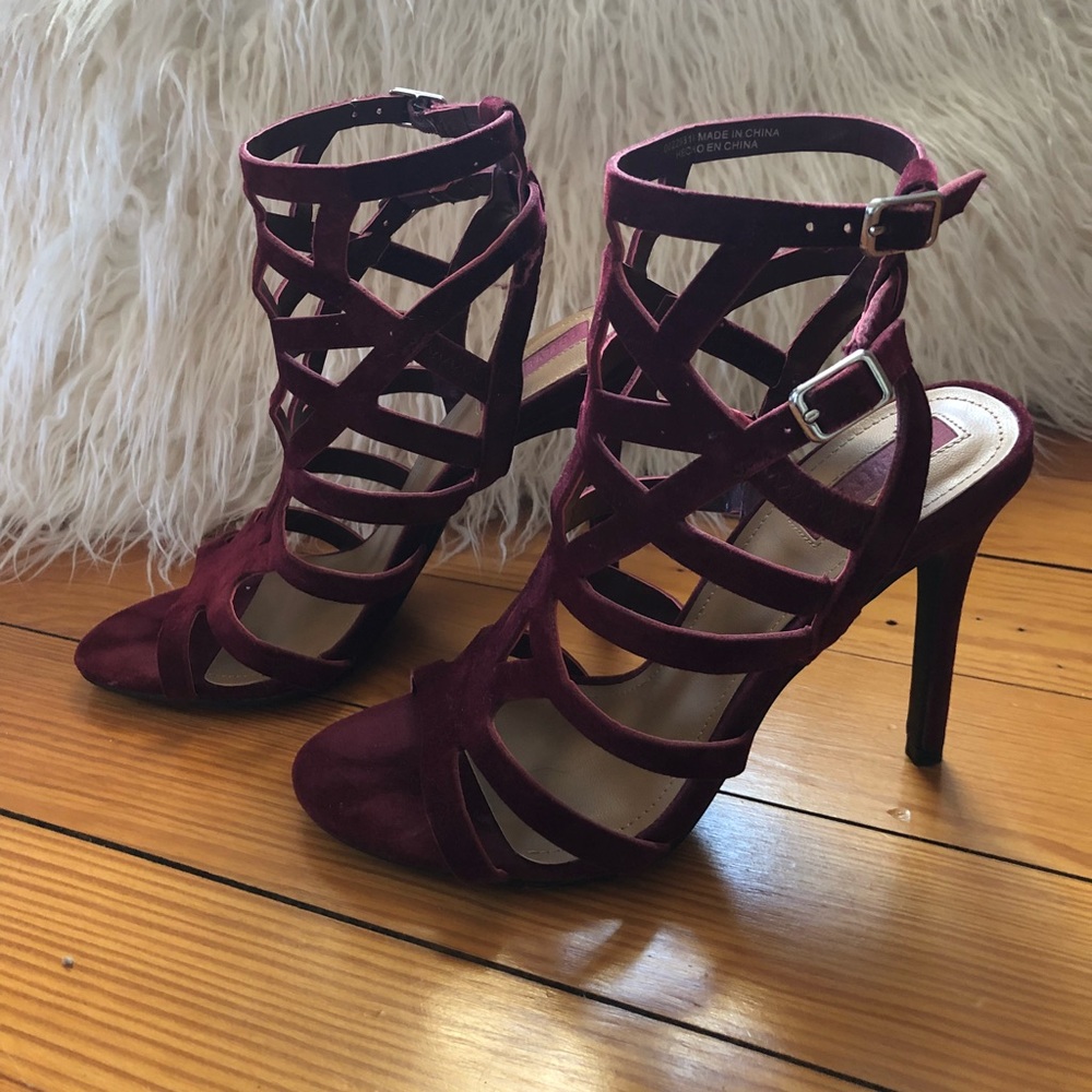 Velvet Red Heels from Forever 21